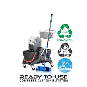 Gulvvaskevogn Plast 2x25 L